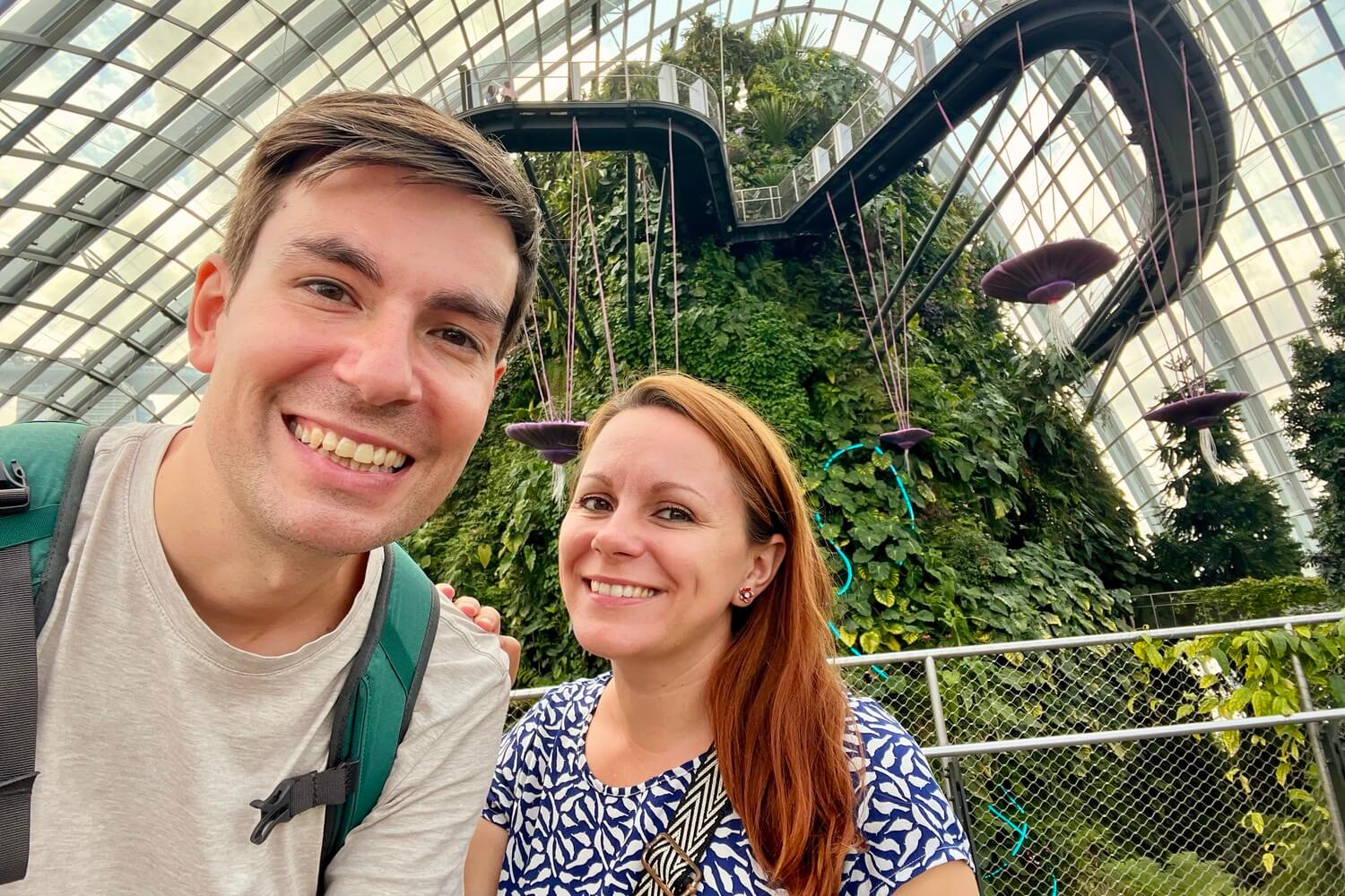 Matt & Jade at Singapore's Cloud Forest Dome